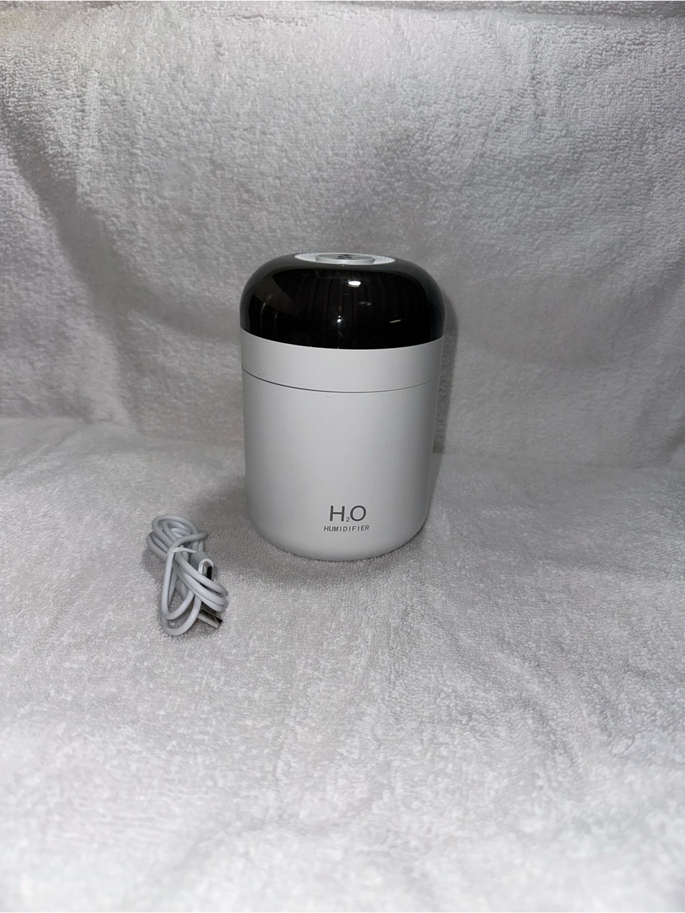 H2O Mini USB Humidifier - White with Black Top